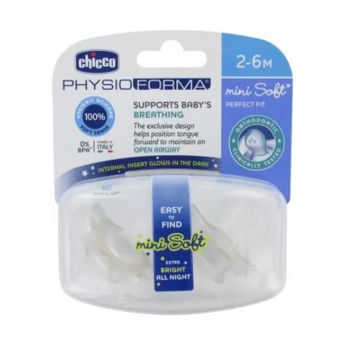 CHUPETE SILICONA CHICCO PHYSIO# MINISOFT NOCHE 2 UNIDADES