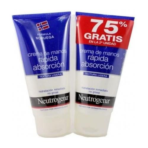 NEUTROGENA CREMA DE MANOS RAPIDA ABSORCION  2 UNIDADES 75 ML